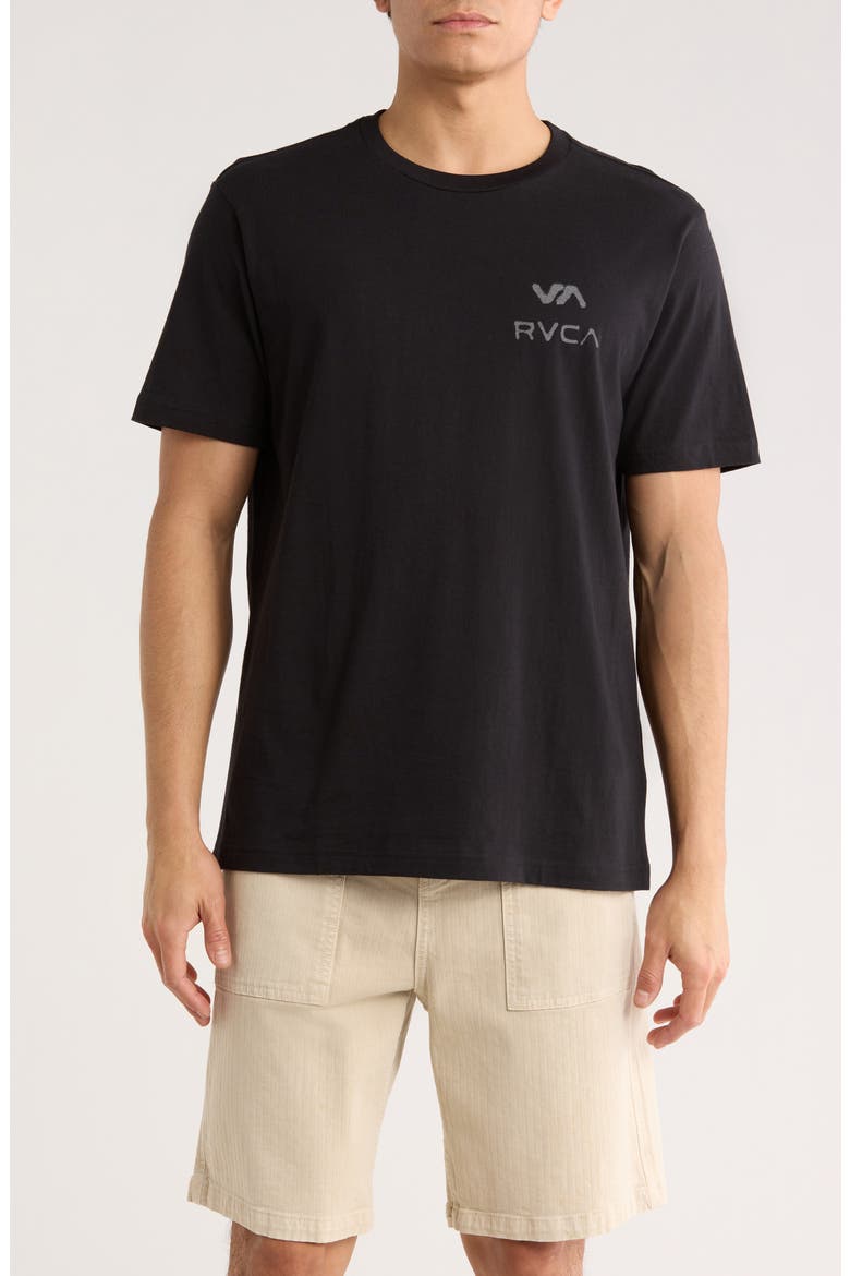 Spray Text Logo Graphic T-Shirt, Main, color, BLACK