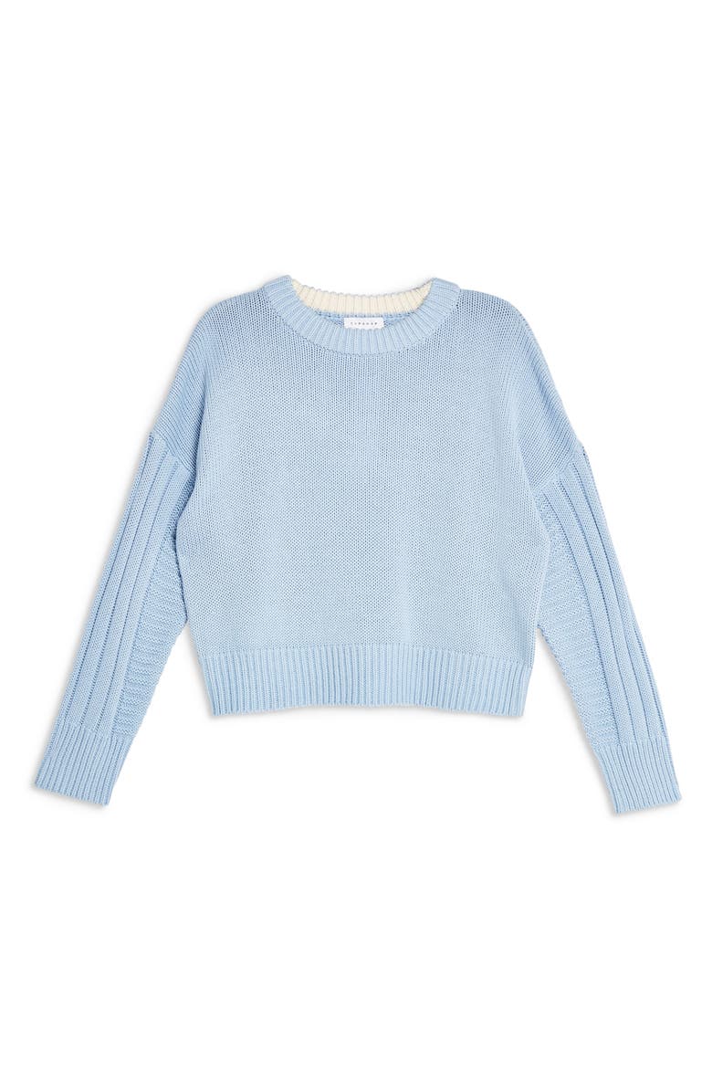 Topshop Ribbed Sleeve Detail Sweater, Alternate, color, 