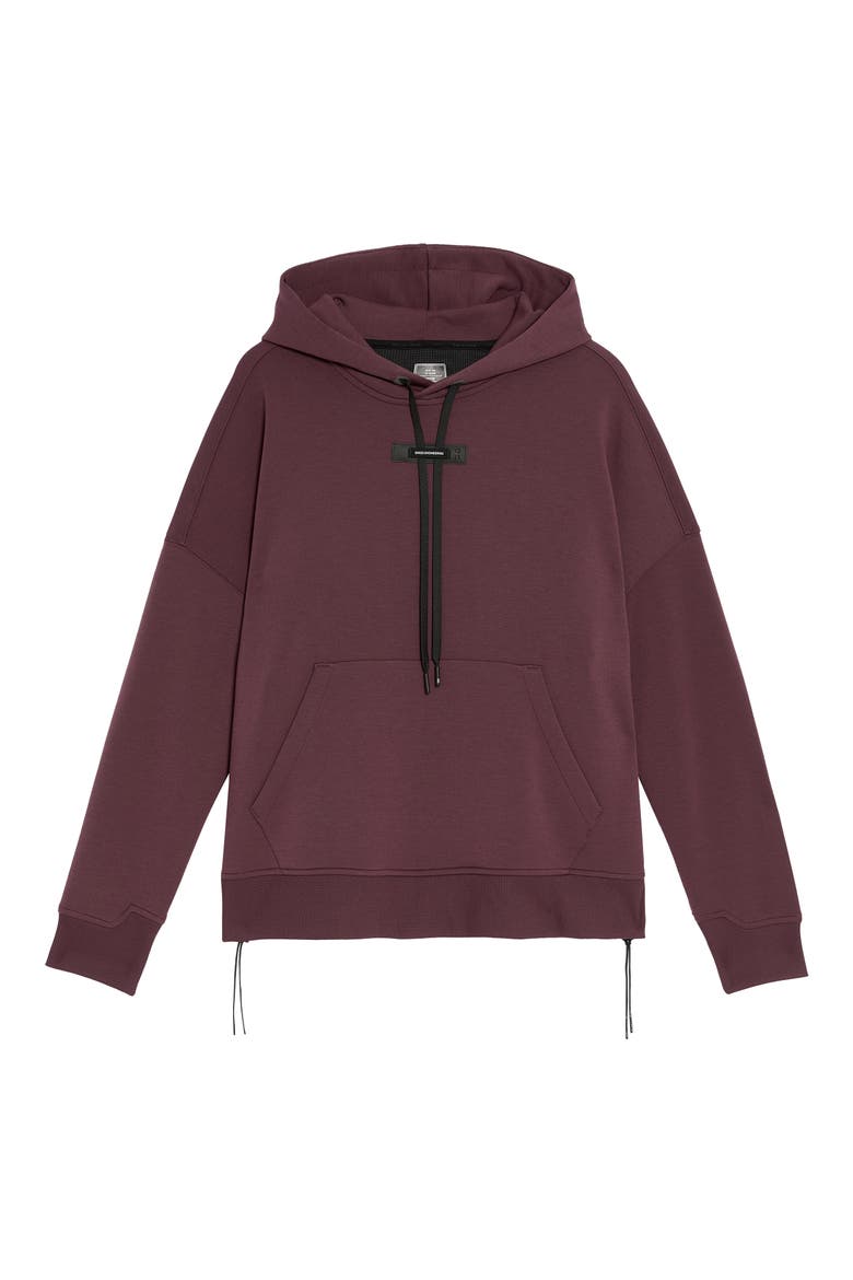 Recycled Polyester Blend Hoodie, Main, color, MULBERRY