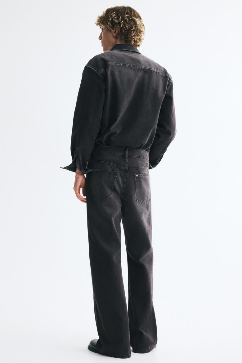 Relaxed Bootcut Jeans, Alternate, color, Denim black