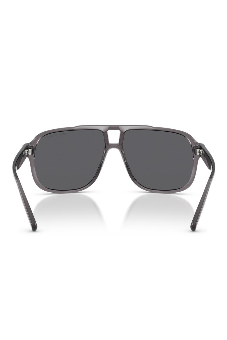 61mm Polarized Pilot Sunglasses, Alternate, color, SHINY GREY / POLAR GREY