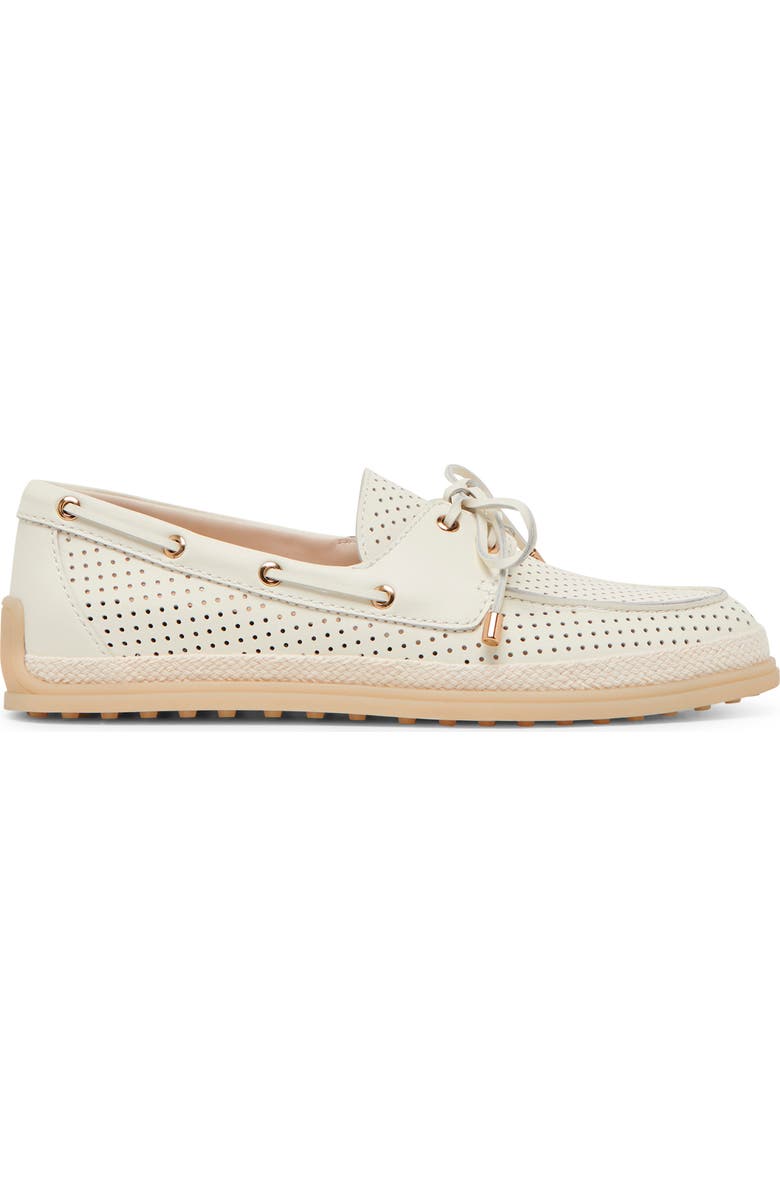 Dolce Vita Doris Boat Shoe, Alternate, color, Off White Perforated Leather