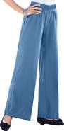 Roaman's Plus Size Pull On Wide Leg Soft Knit Pant