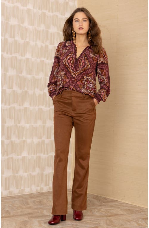 Hale Bob Ocean Suede Pant In Brown