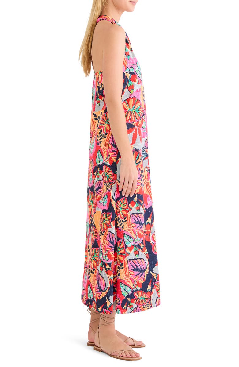 NIC+ZOE Kauai Garden Lorin Halter Neck Dress, Alternate, color, Red Multi