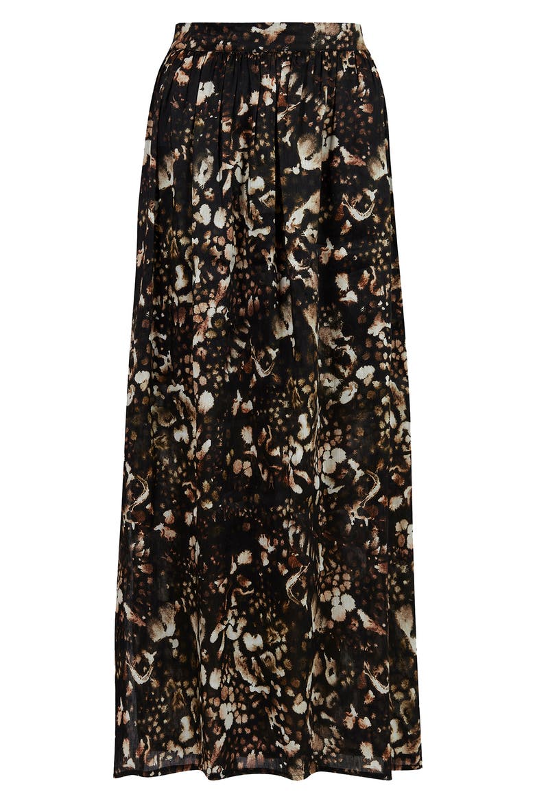 Asta Kettu Linen Blend Maxi Skirt, Alternate, color, BLACK