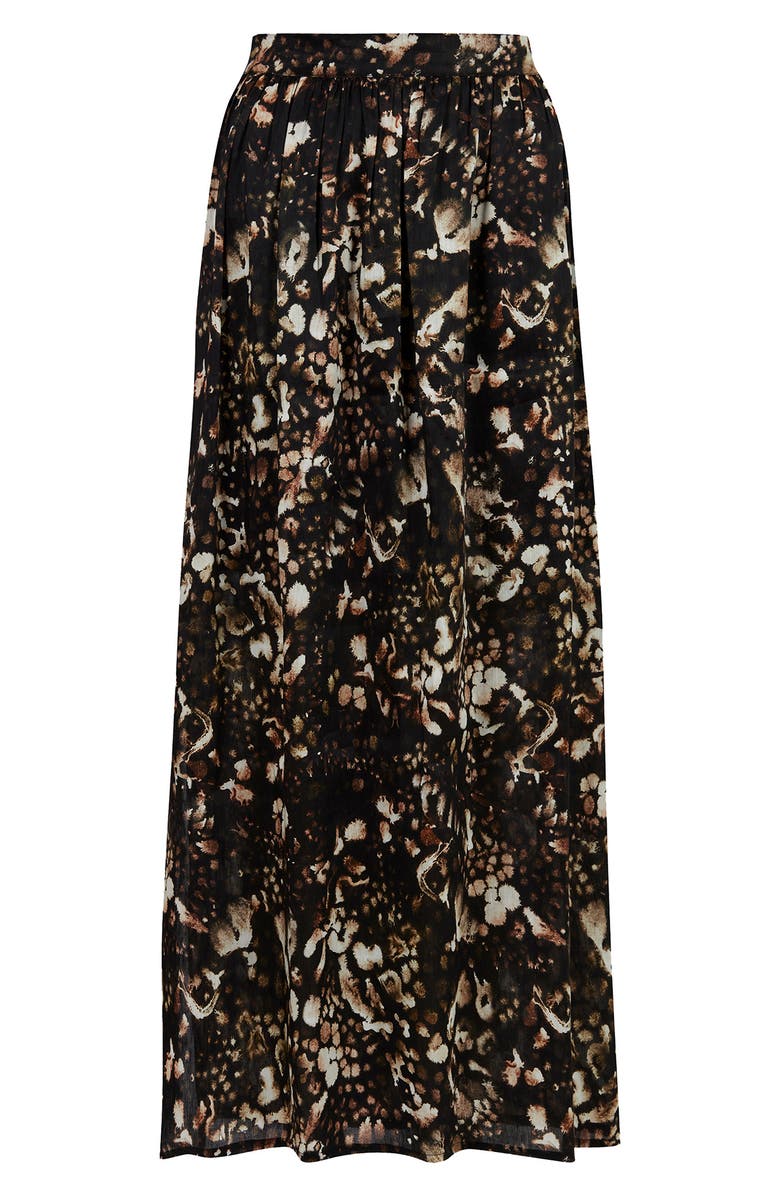 AllSaints Asta Kettu Linen Blend Maxi Skirt, Alternate, color,