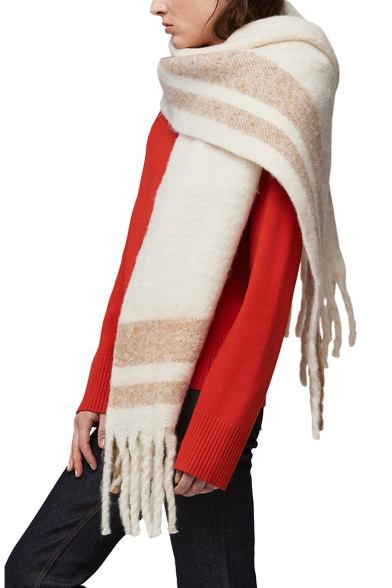 Jessi Stripe Fringed Scarf, Alternate, color, POWDER