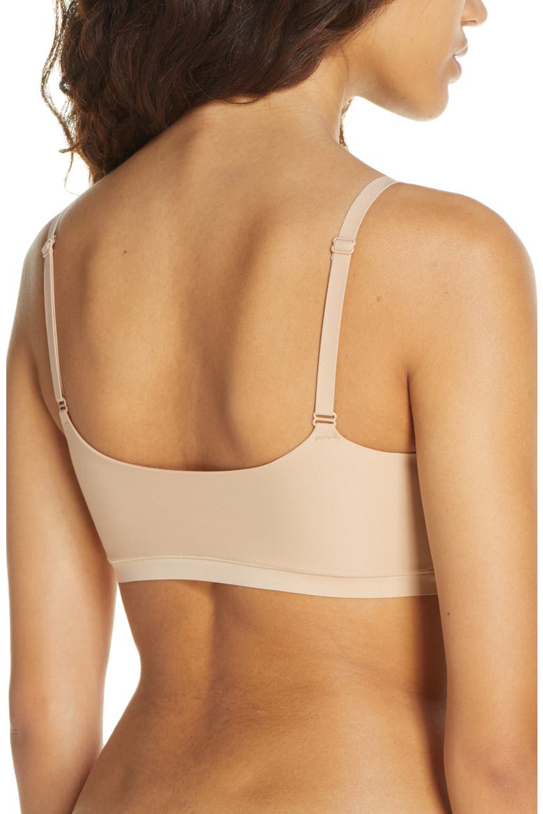 Soft Stretch Scoop Padded Bralette, Alternate, color, NUDE