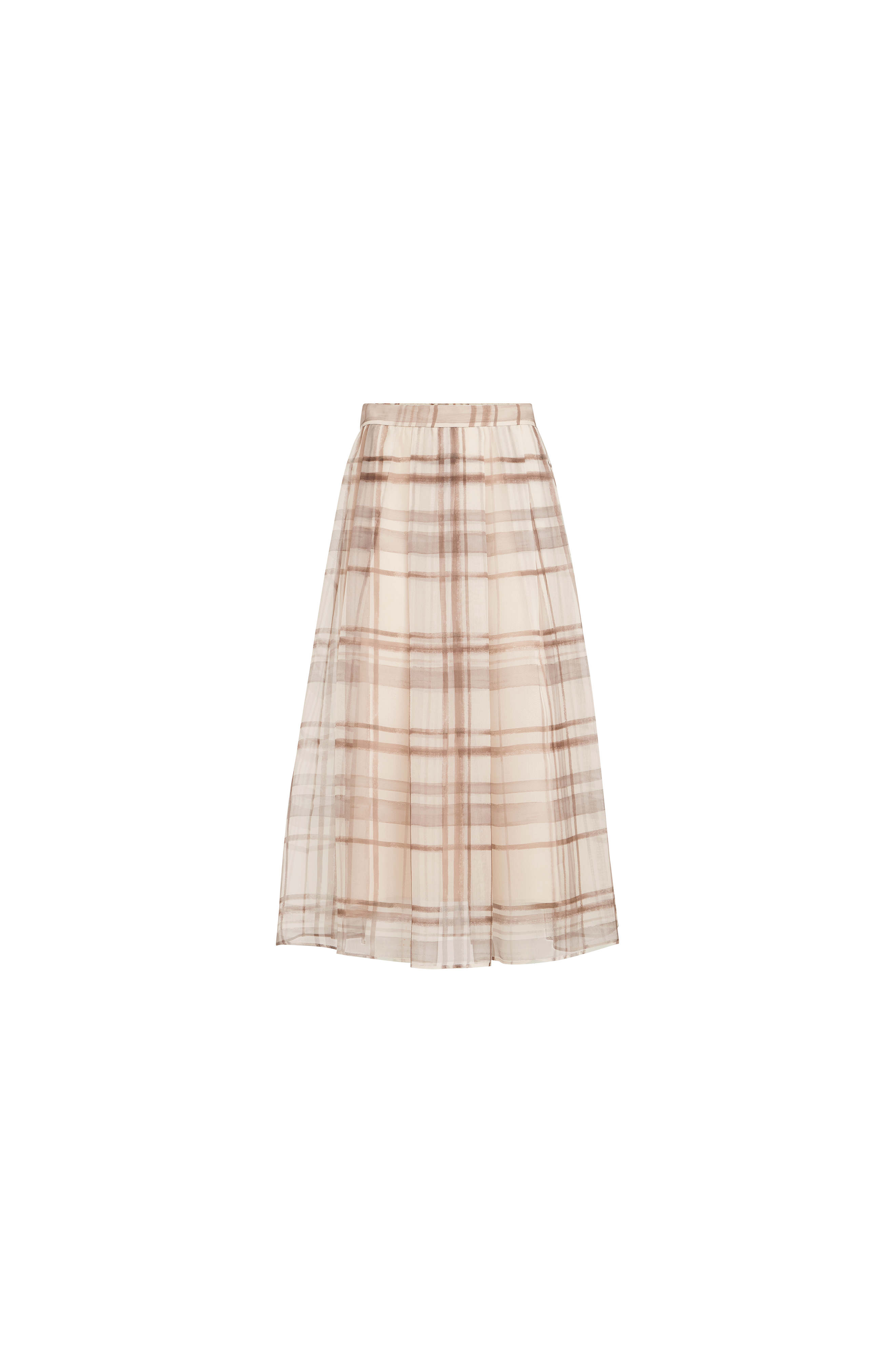Macrocheck print pleated skirt - image 2