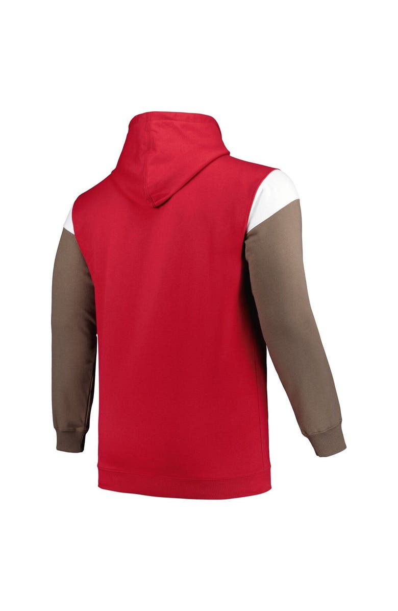 PROFILE Men's Profile Red Tampa Bay Buccaneers Big & Tall Trench Battle Pullover Hoodie, Alternate, color, Red