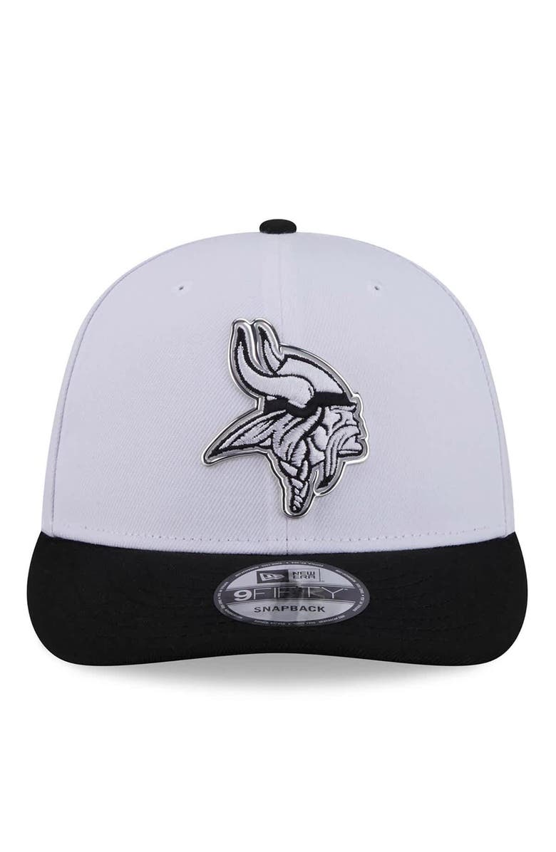 New Era Men's New Era  White/Black Minnesota Vikings 2026 NFL Draft Pre-Curved 9FIFTY Snapback Hat, Alternate, color, White