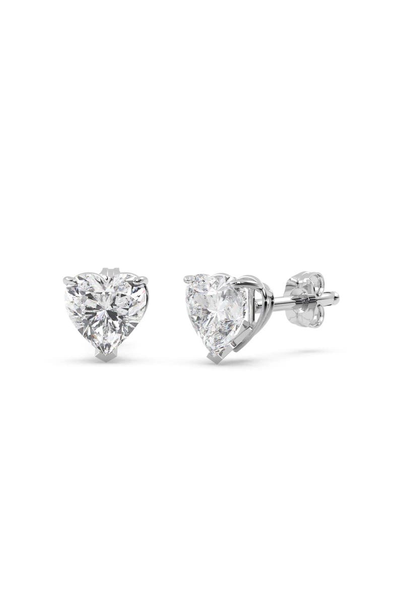 2.00ct Heart-Cut Diamond Stud Earrings 14kt, Main, color, White Gold
