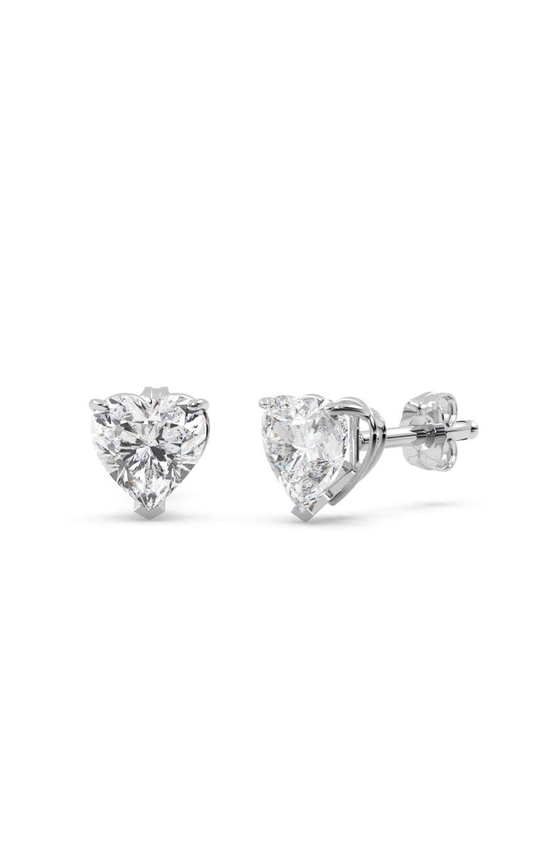 ALLUREZ 2.00ct Heart-Cut Diamond Stud Earrings 14kt, Main, color, White Gold