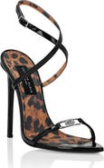 PHILIPP PLEIN Leather Sandals High Heels Women