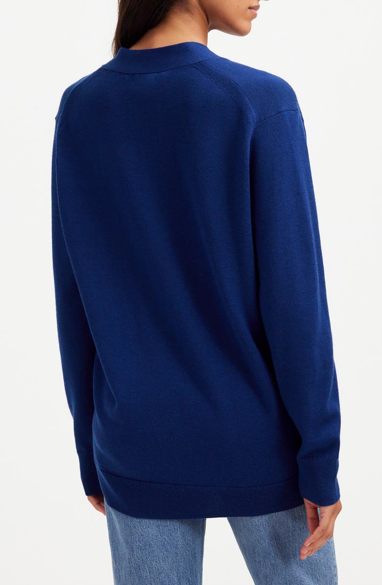 Madewell Merino Wool Boyfriend Cardigan, Alternate, color, Bright Cobalt