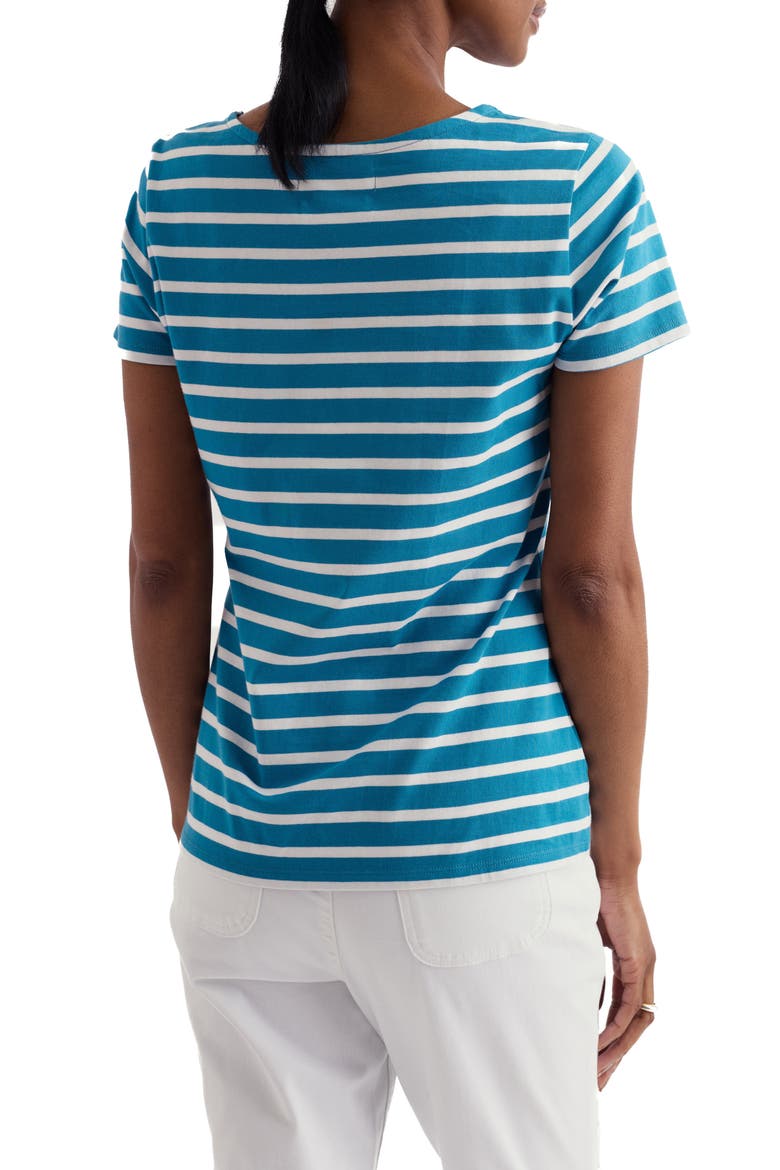 Sailor Stripe Organic Cotton T-Shirt, Alternate, color, BRETON WATERSCAPE