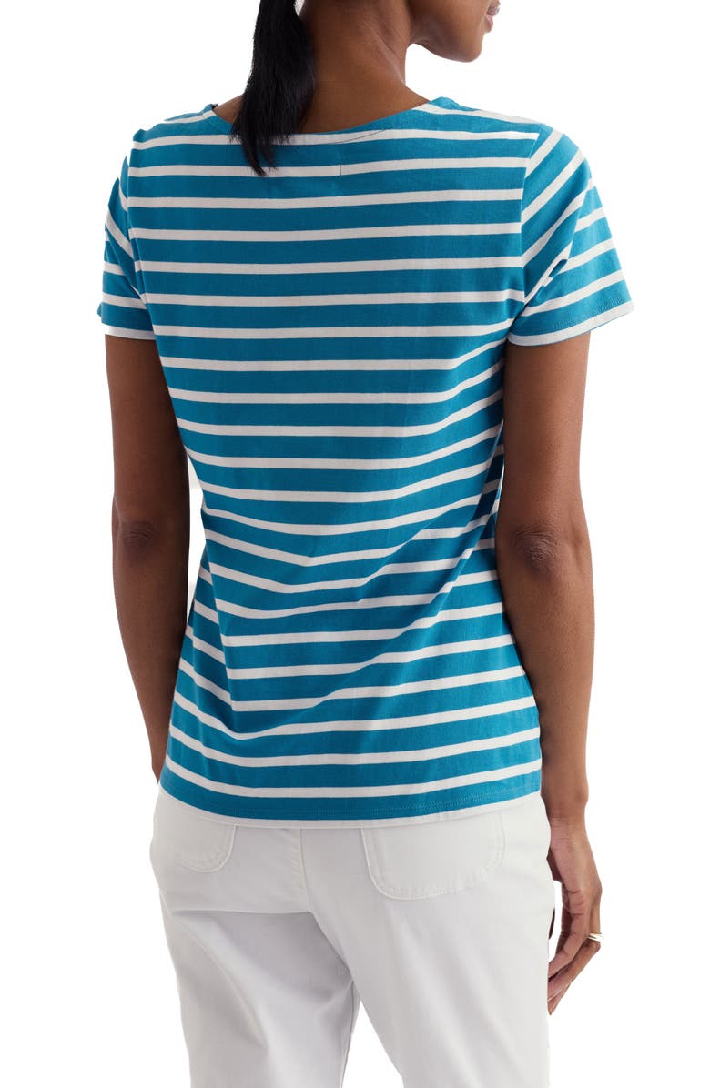Seasalt Cornwall Sailor Stripe Organic Cotton T-Shirt, Alternate, color, Breton Waterscape