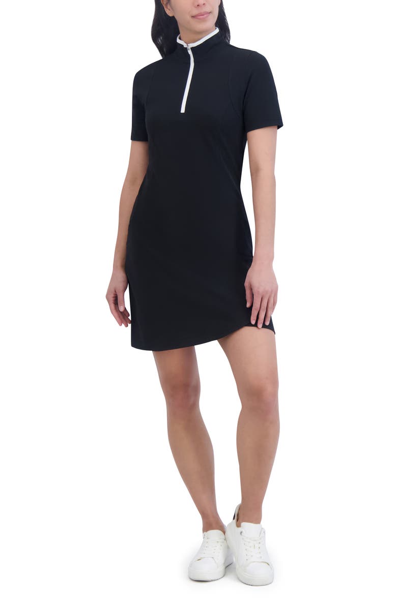 SAGE COLLECTIVE Limitless Half Zip Polo Dress, Alternate, color, 