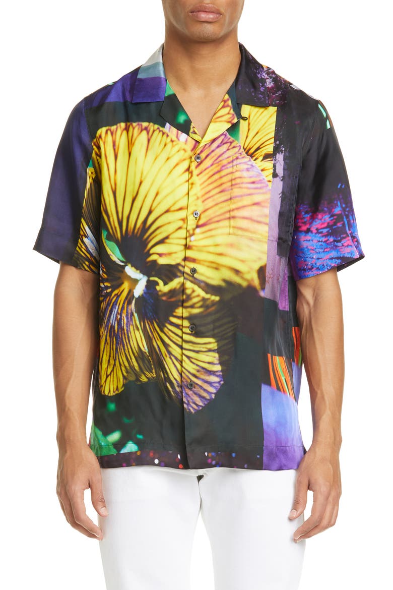 Carltone Floral Short Sleeve Button-Up Shirt, Main, color, DESA