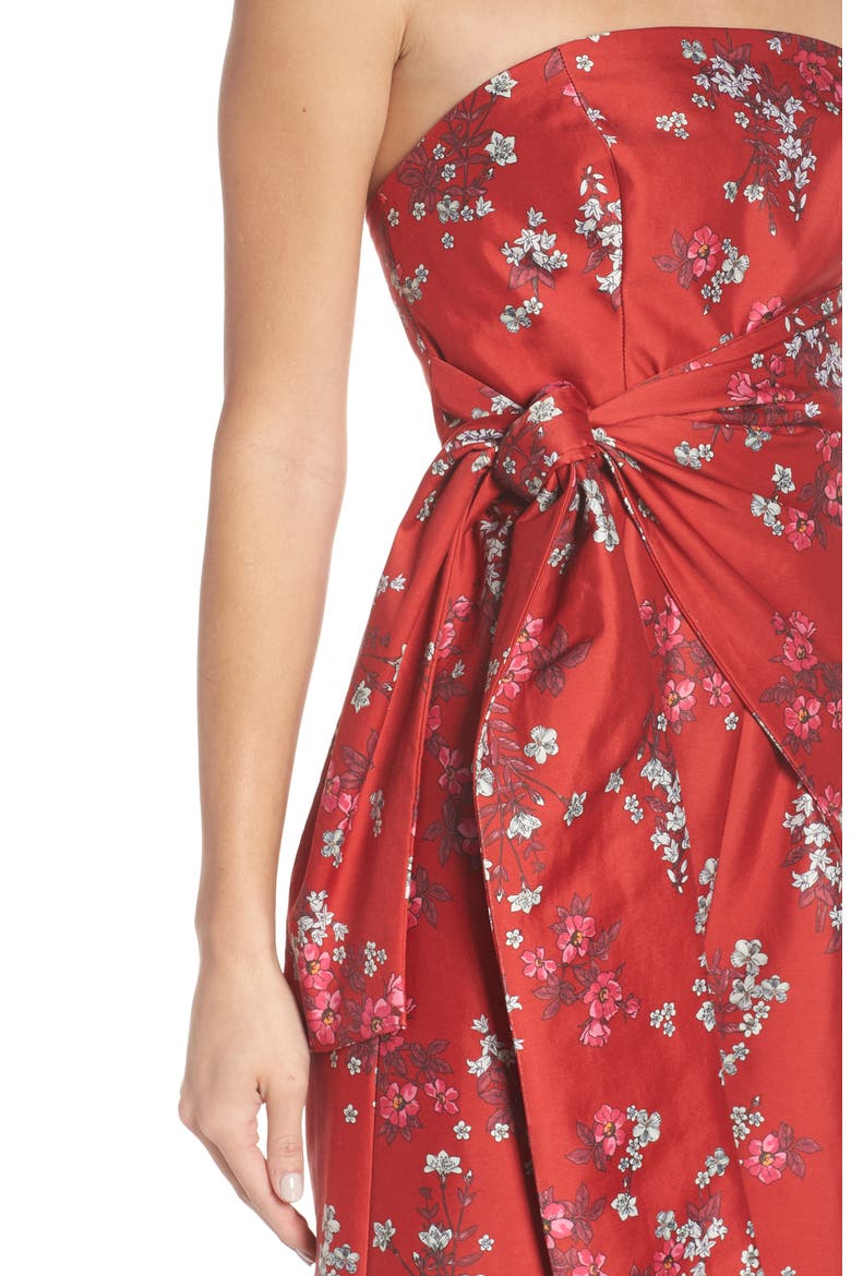 Heart & Soul Strapless Jumpsuit, Alternate, color, RED FLORAL