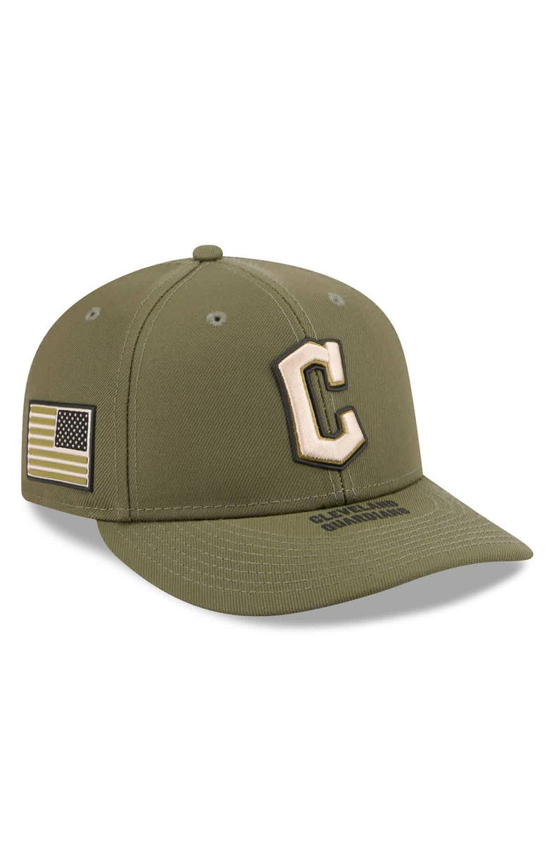 New Era Men's New Era  Olive Cleveland Guardians 2026 Armed Forces Day Low Profile 59FIFTY Fitted Hat, Main, color, Olive