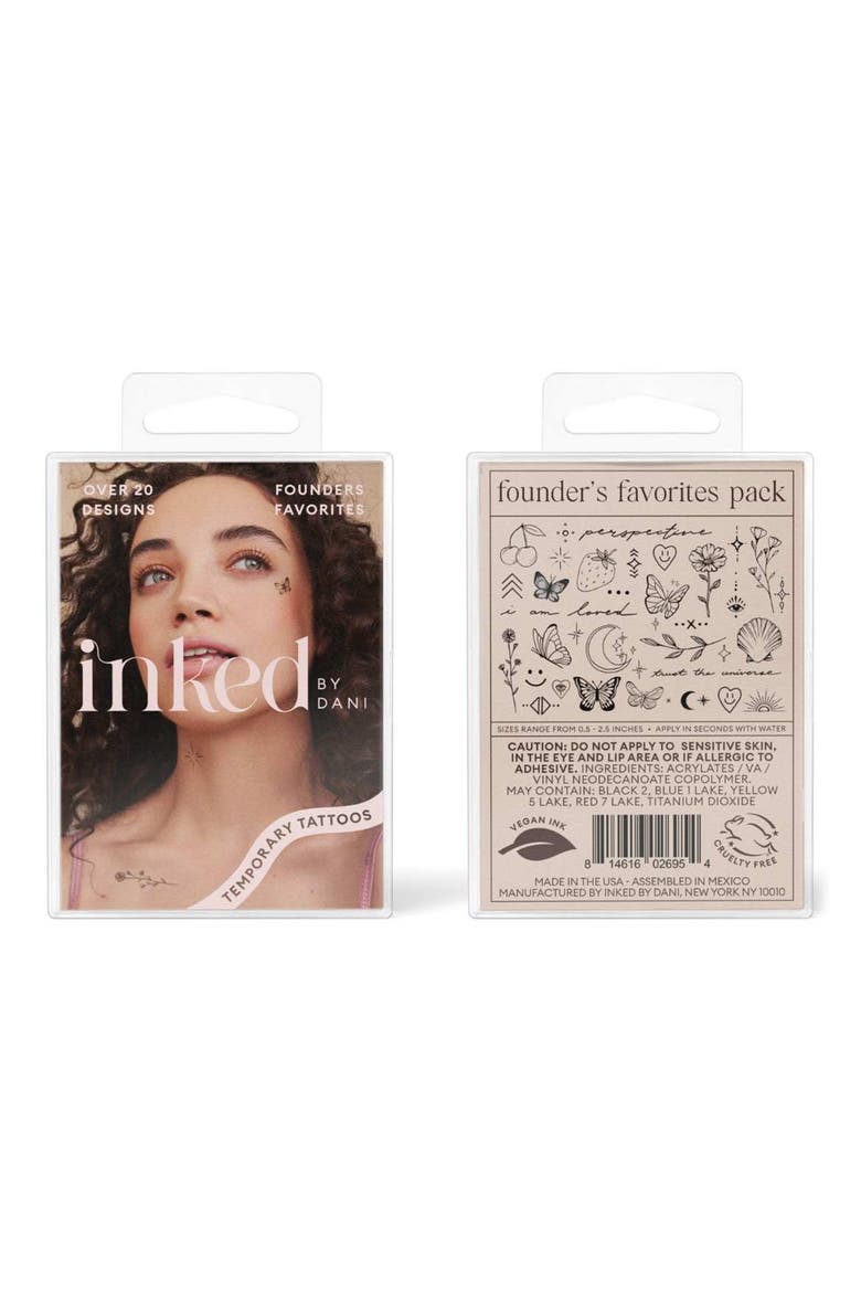 Founder's Favorite Temporary Tattoos, Main, color, BLACK