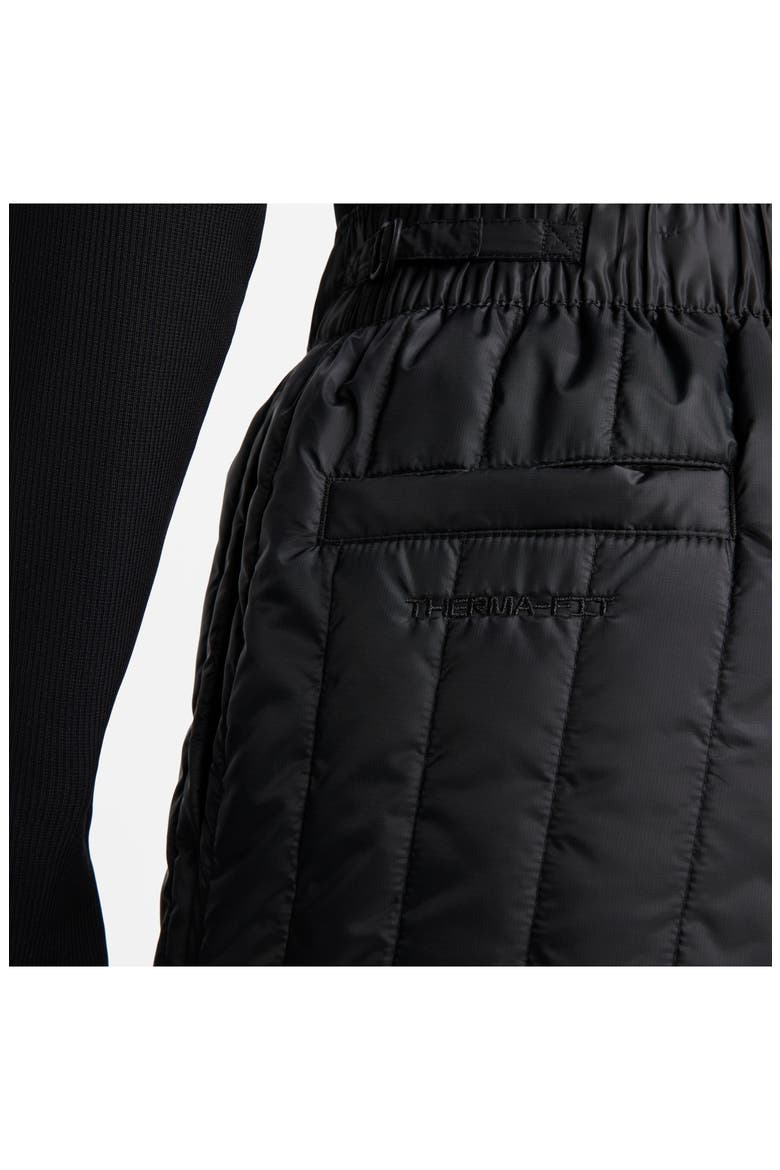 Sportswear Therma-FIT Tech Pack High Waist Crop Track Pants, Alternate, color, BLACK/ BLACK