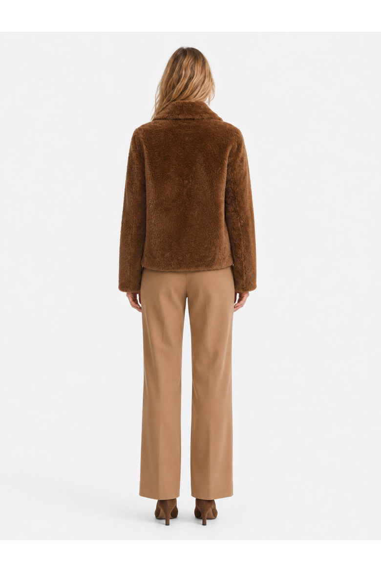 Aubade Merino Shearling Jacket, Alternate, color, Brown