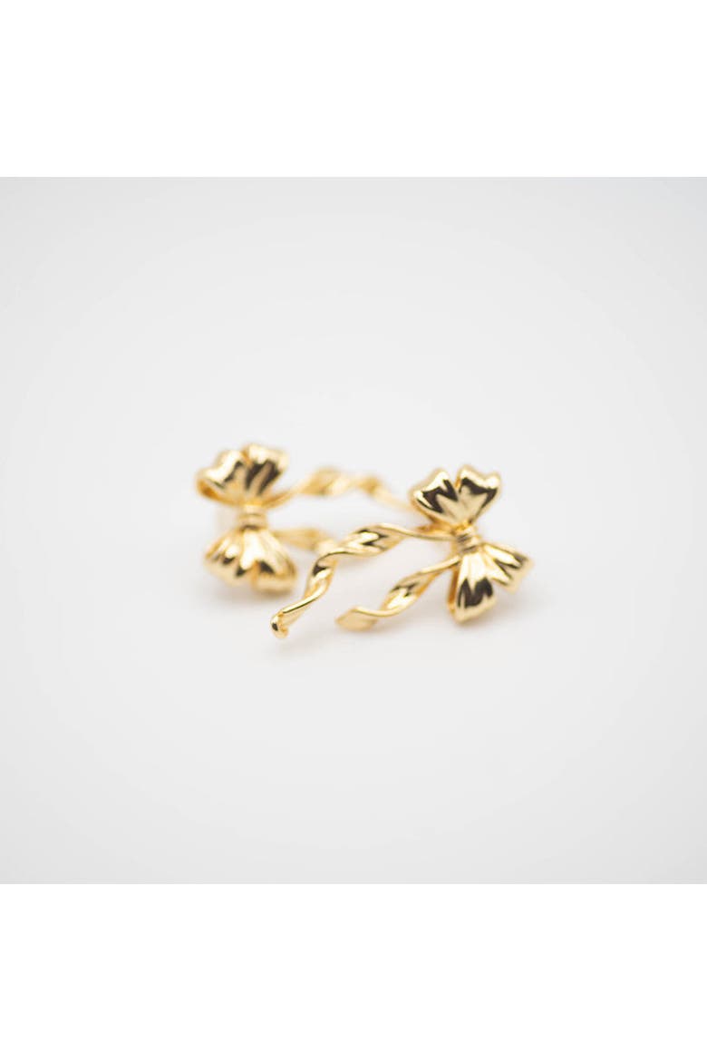 Coeur de Luxe Bow Earrings, Main, color, Gold