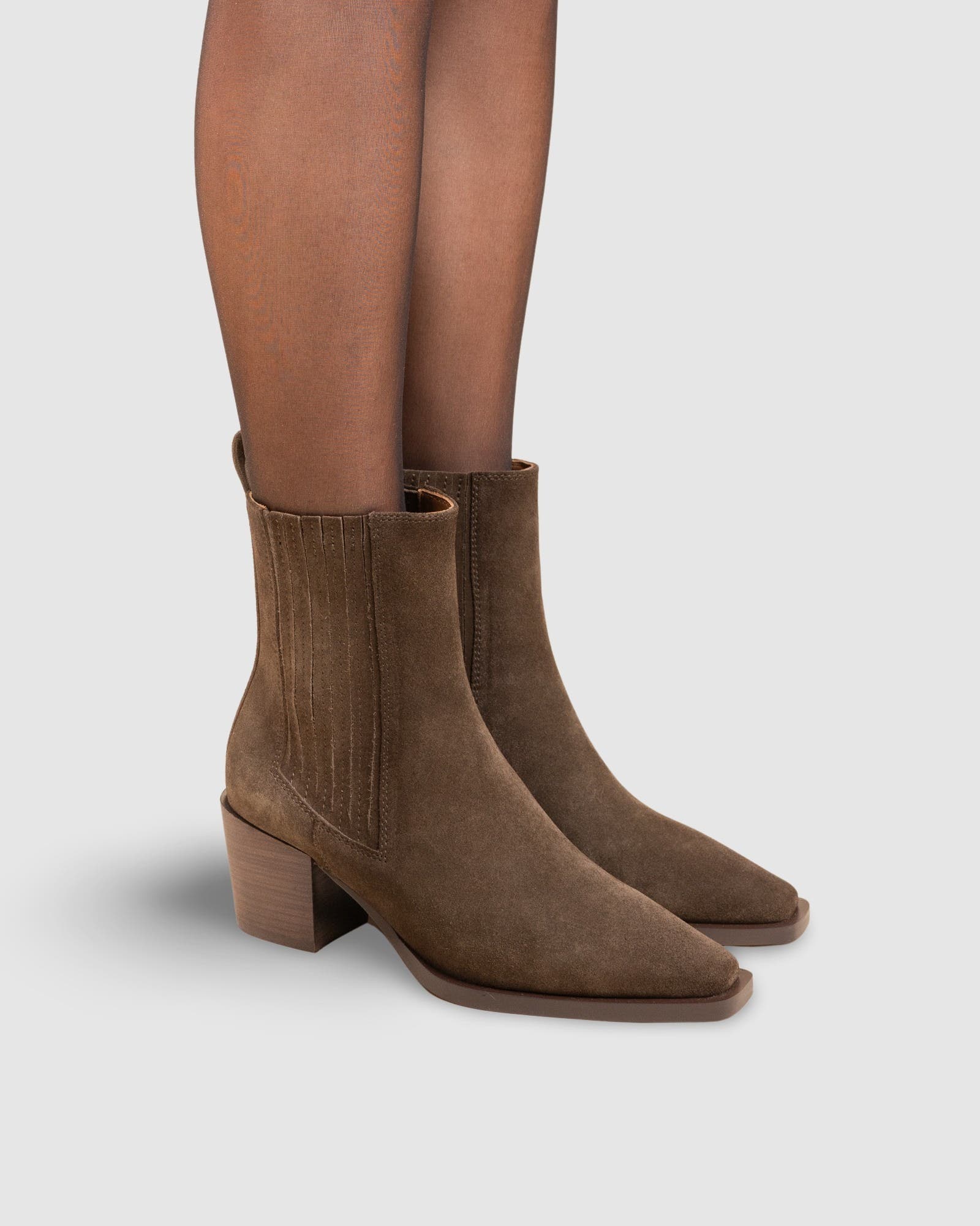 MI/MAI Jane II Suede Ankle Boots, Alternate, color, Khaki