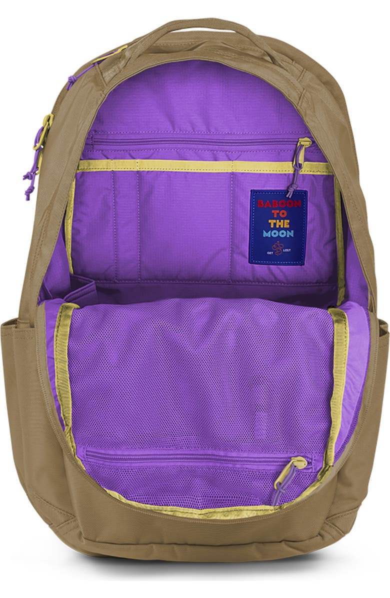 Baboon to the Moon City Water Repellent Backpack, Alternate, color, Kraft Paper