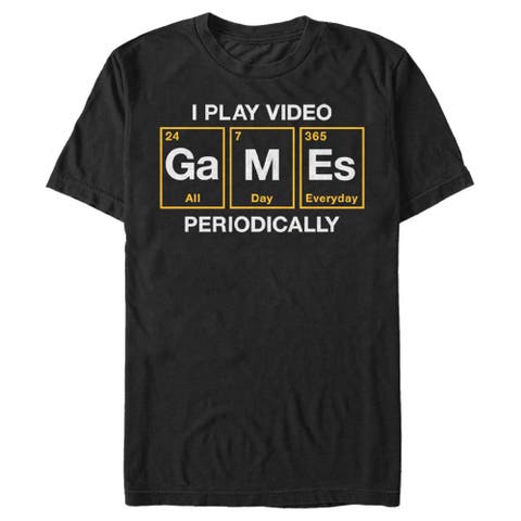Men's Lost Gods Periodic Table Video Games  Graphic T-Shirt