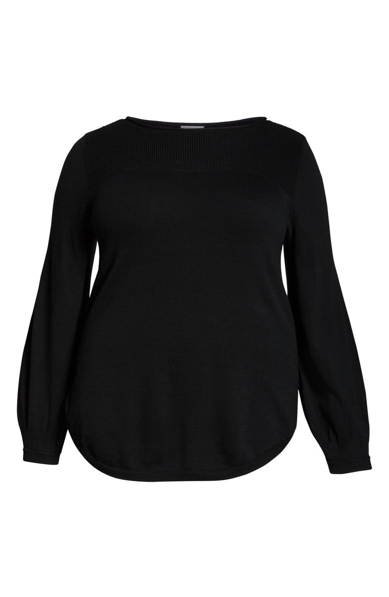 Caslon<sup>®</sup> Bishop Sleeve Cotton Blend Sweater, Alternate, color, 