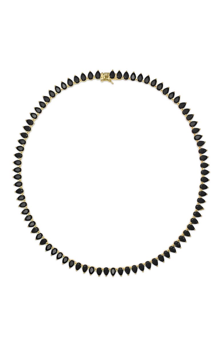 Julianna B. Synthetic Black Spinel Tennis Necklace, Alternate, color, Black Spinel
