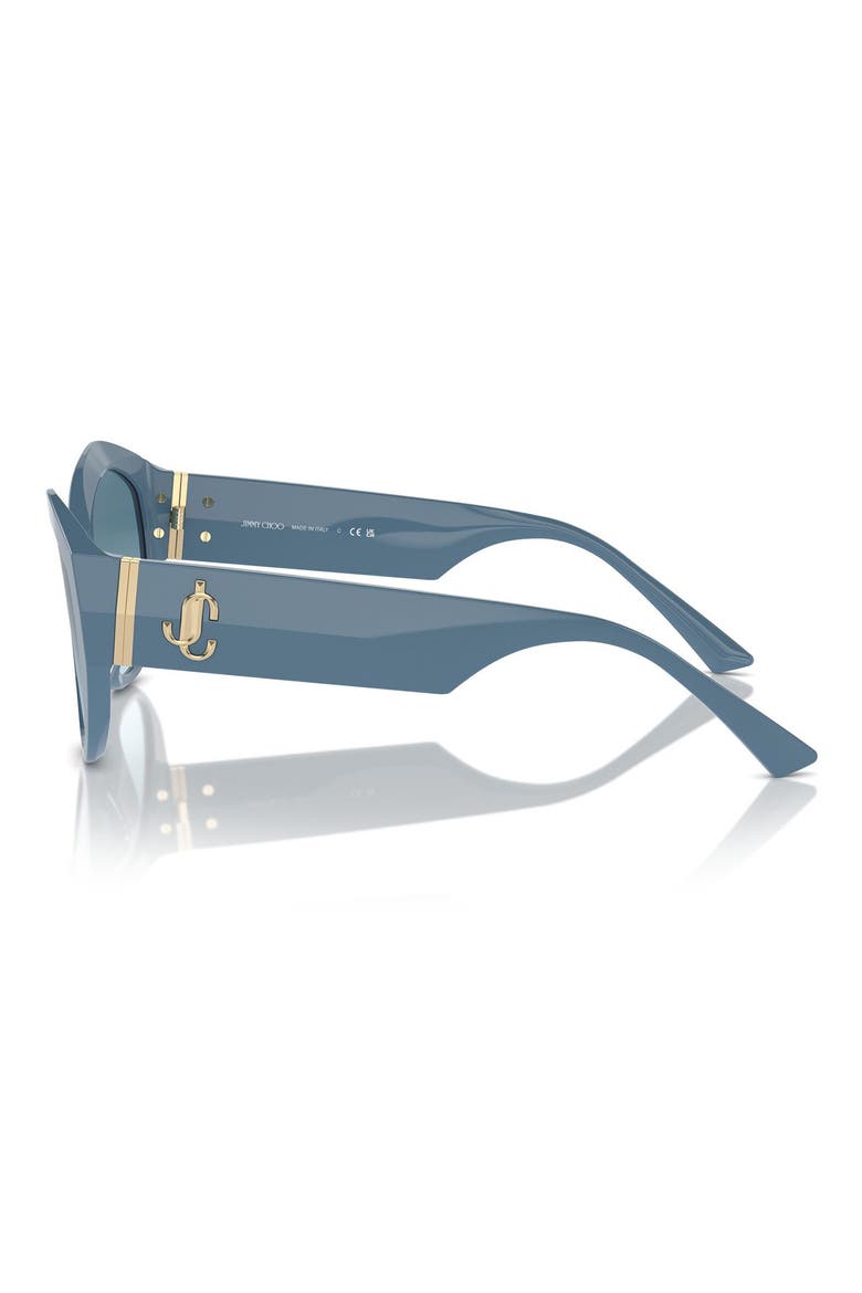 55mm Butterfly Sunglasses, Alternate, color, BLUE