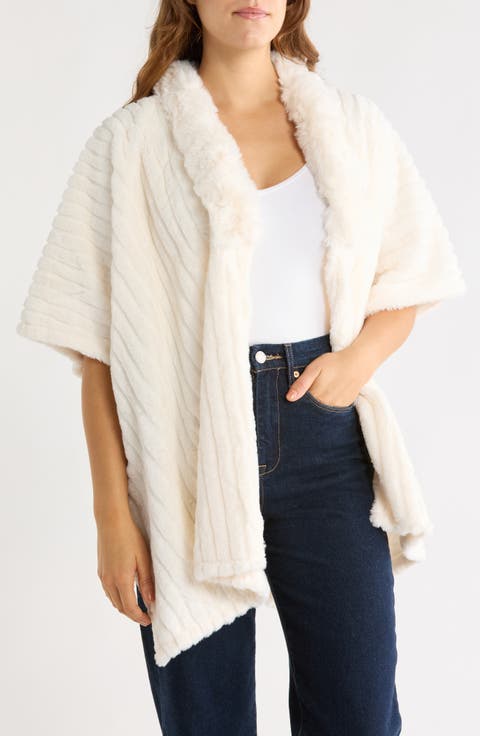 Faux Fur Poncho
