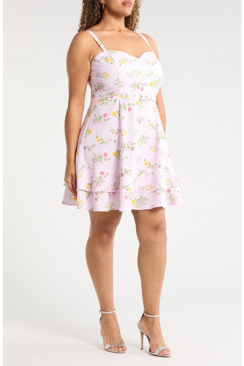 Margote Floral Mel Ruffle Minidress, Alternate, color, BLUSH-PINK