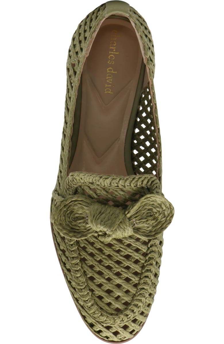 Charles David Finite Water Resistant Raffia Loafer, Alternate, color, Artichoke-Cr