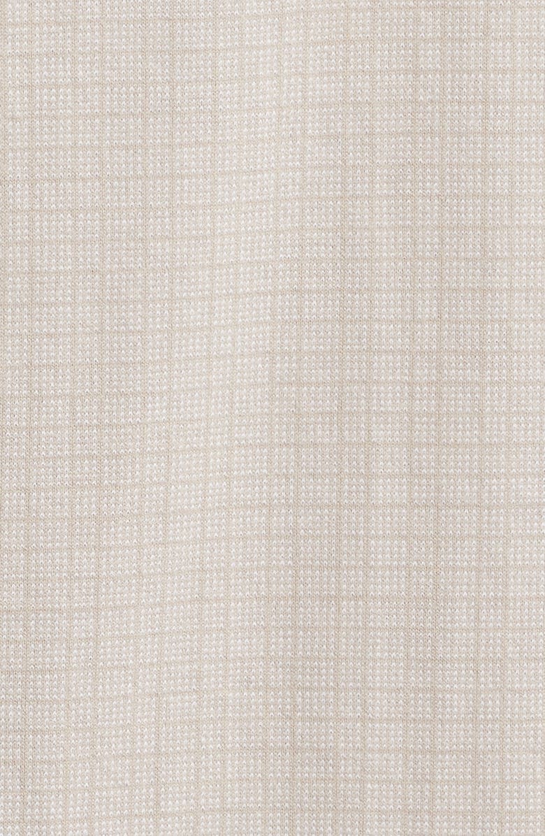 Robert Barakett Bunbury Check Short Sleeve Cotton Knit Button-Up Shirt, Alternate, color, Tan