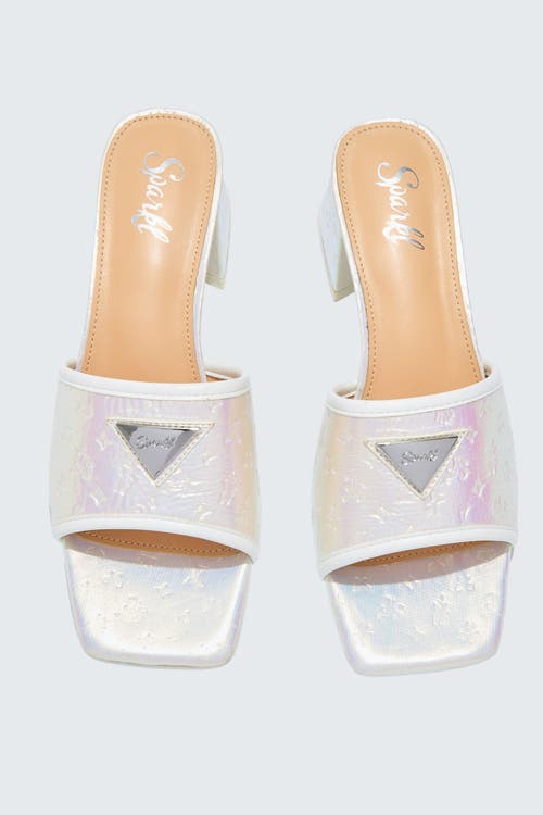 Sparkl Monogram Heel In White