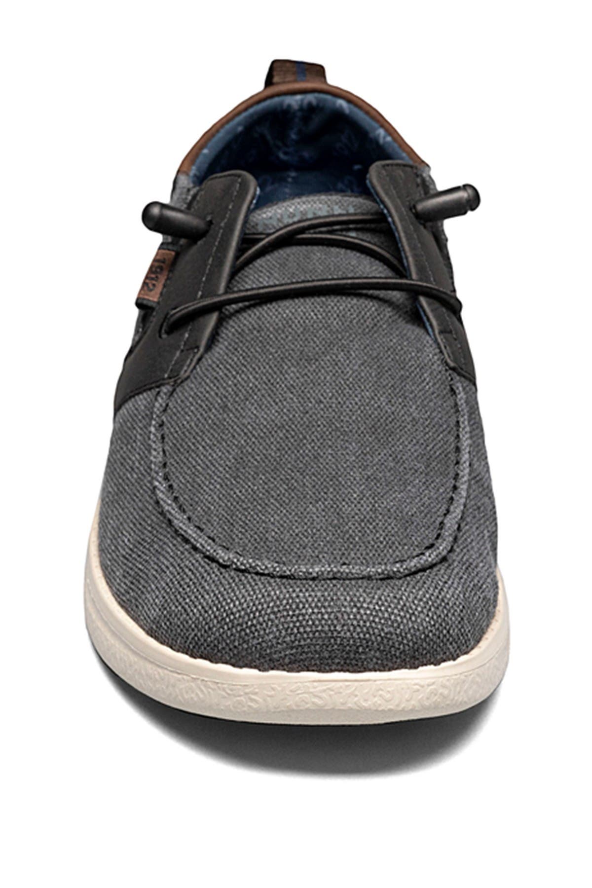 NUNN BUSH Brewski Moc Toe Canvas Shoe - Wide Width Available, Alternate, color, Black