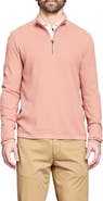 Billy Reid Fine Guage Texture Cotton Blend Quarter Zip Sweater