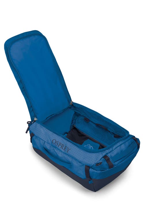 Osprey Transporter 40-liter Duffle Carry-on Luggage In Blue Flame/nocturnal Blue