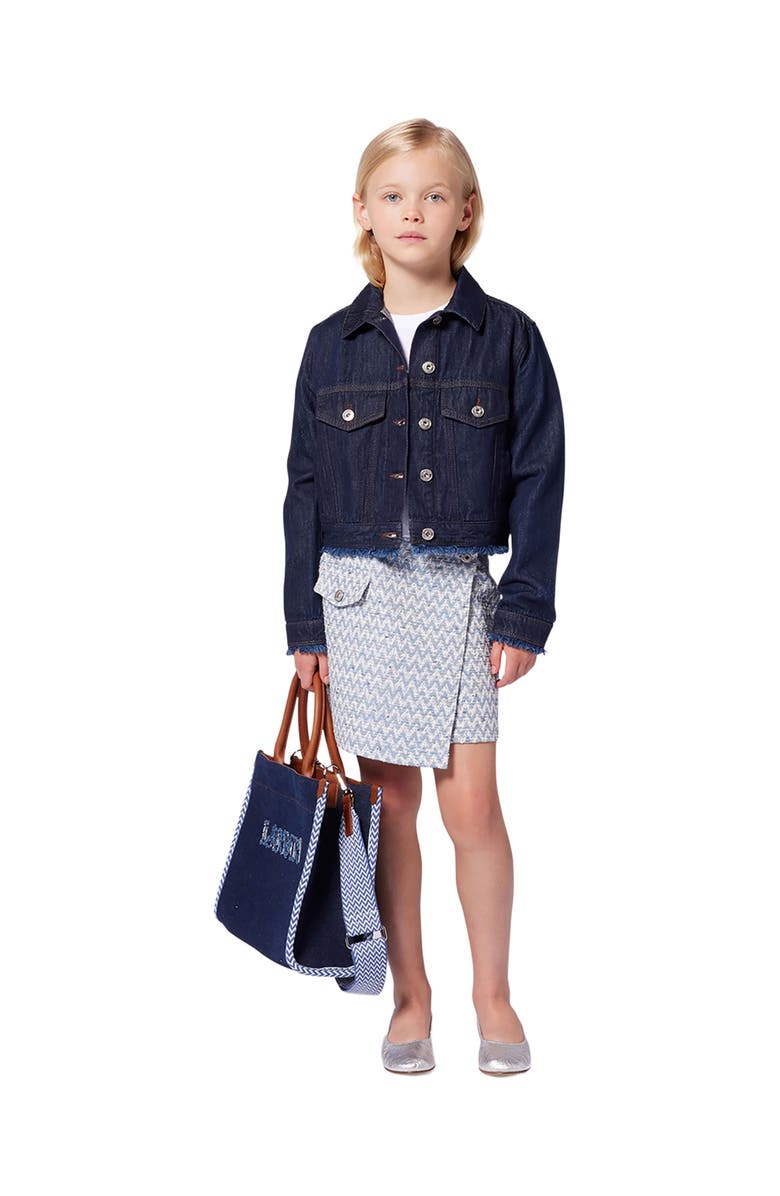 Lanvin KIDS SHORT DENIM JACKET, Main, color, 