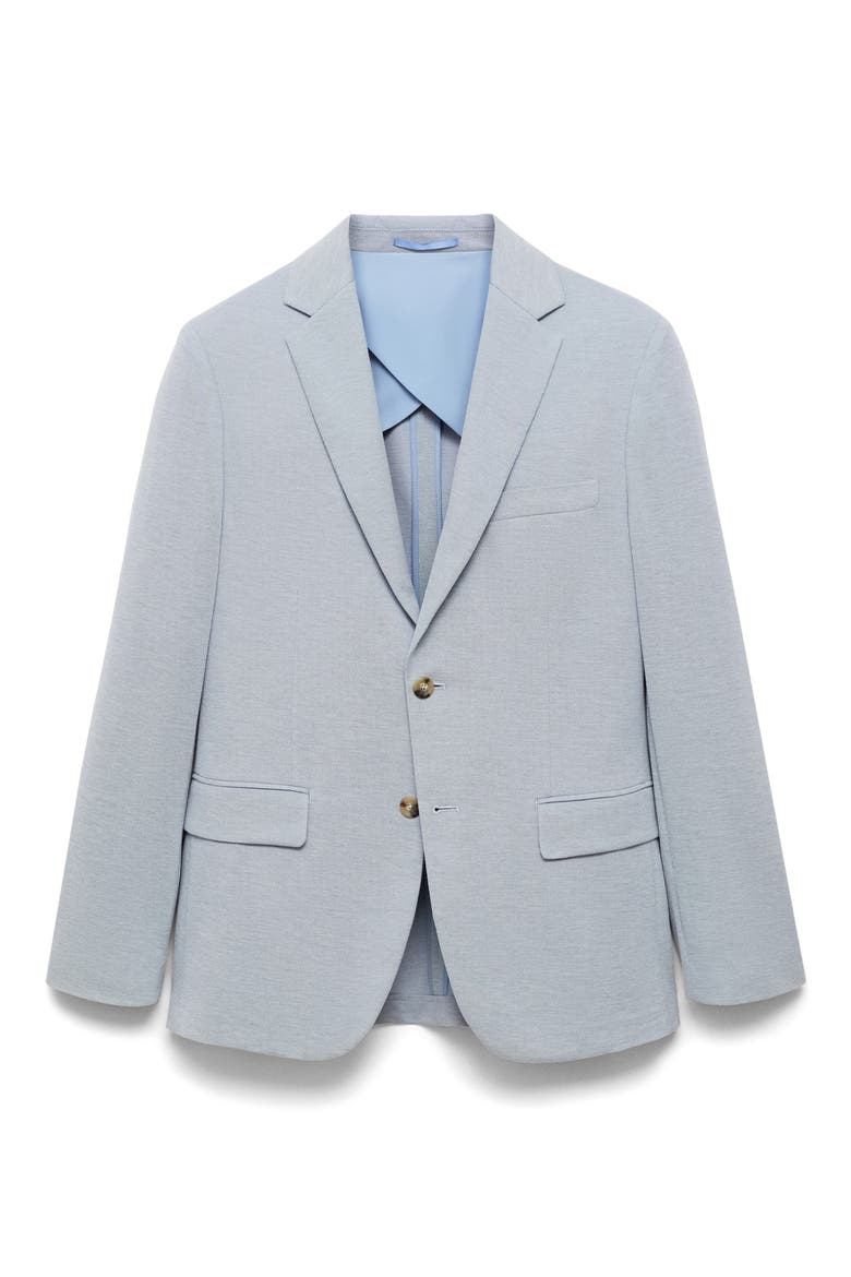 Slim Fit Textured Cotton Blend Sport Coat, Alternate, color, SKY BLUE