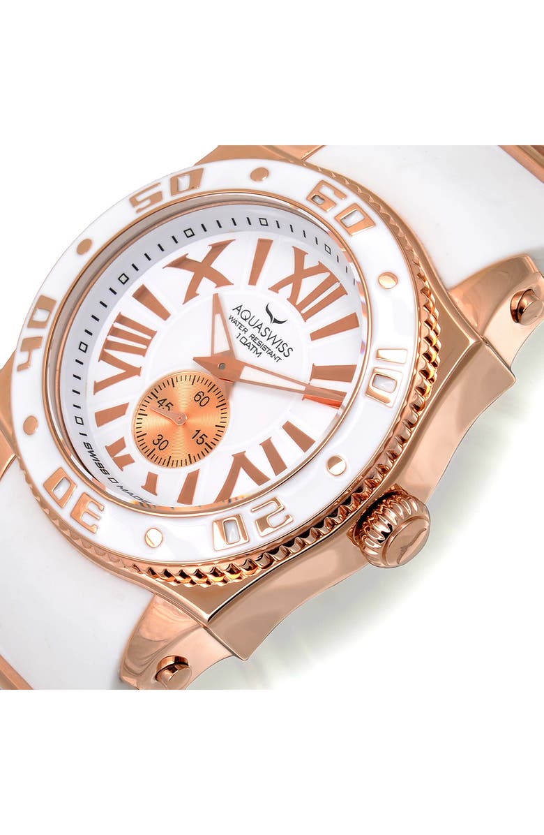 AQUASWISS Unisex Swissport G Sporty Silicone Strap Watch, 56mm, Alternate, color, 