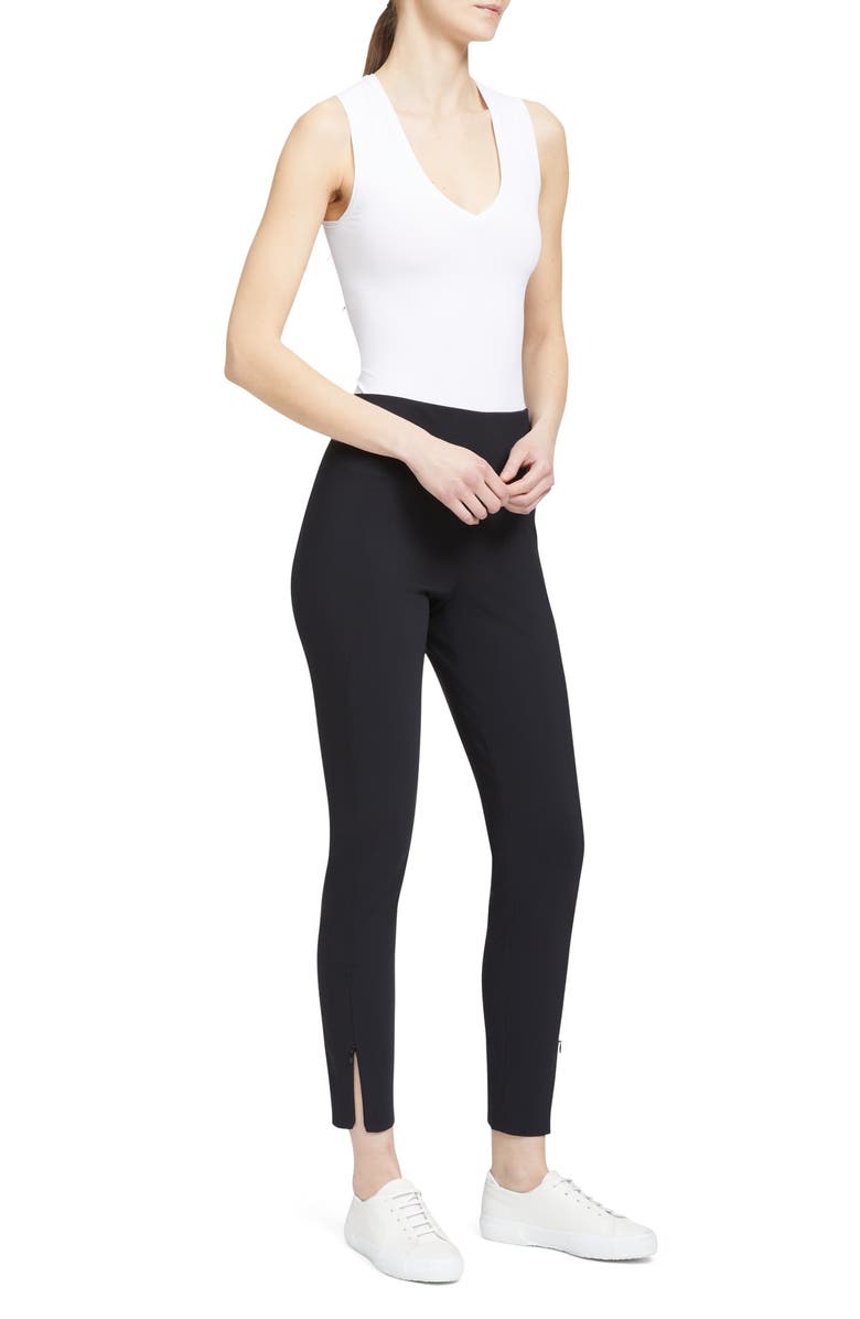 Theory Precious Seamed Leggings, Alternate, color, Blk