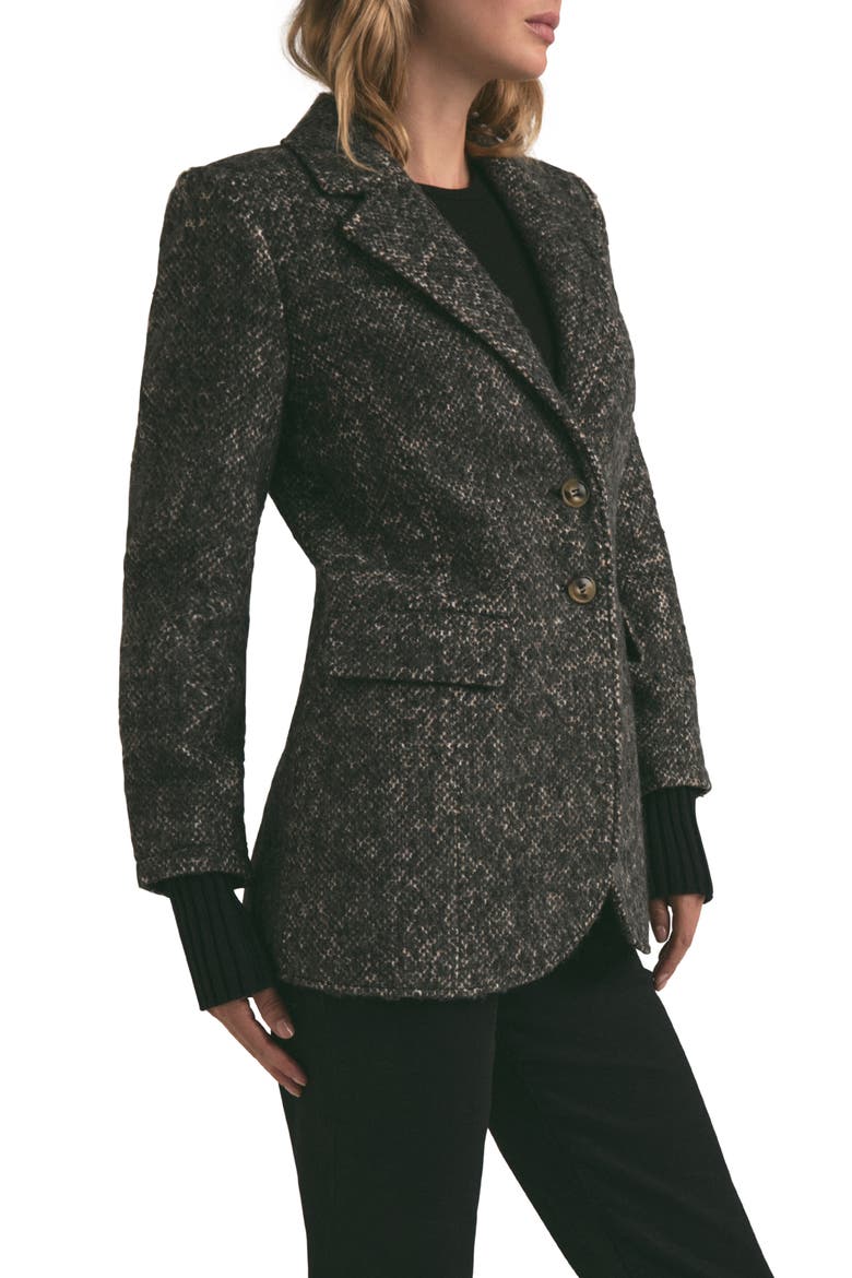 The City Layered Blazer, Alternate, color, BLACK MULTI
