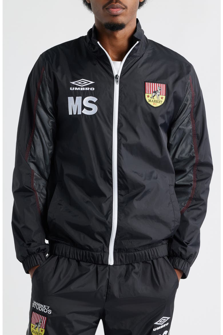 x Umbro Track Jacket, Alternate, color, BLACK/ VERMIL